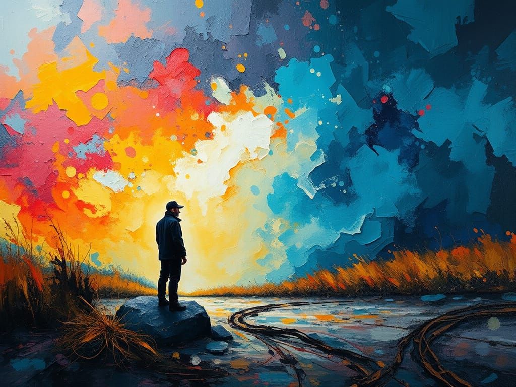 Distant Man: Loneliness in Hyper-Realistic Neo-Impressionism