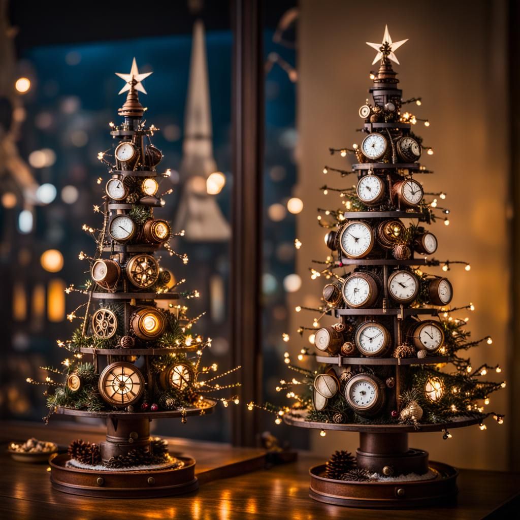 Unconventional Steampunk Christmas Trees Photography