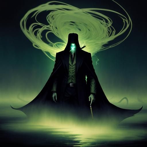 saint of sinners meets Swamp thing materializing out of a ci...