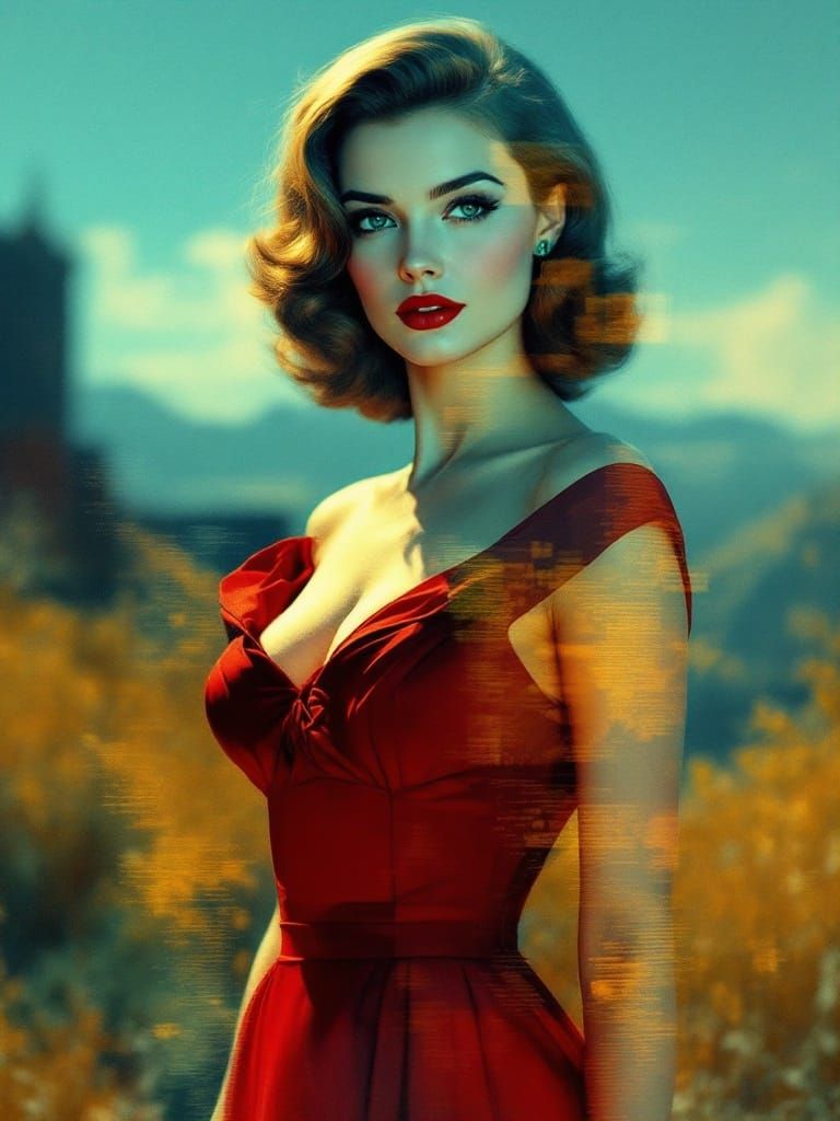 Moiré Pattern Reveals Impressionistic Portrait