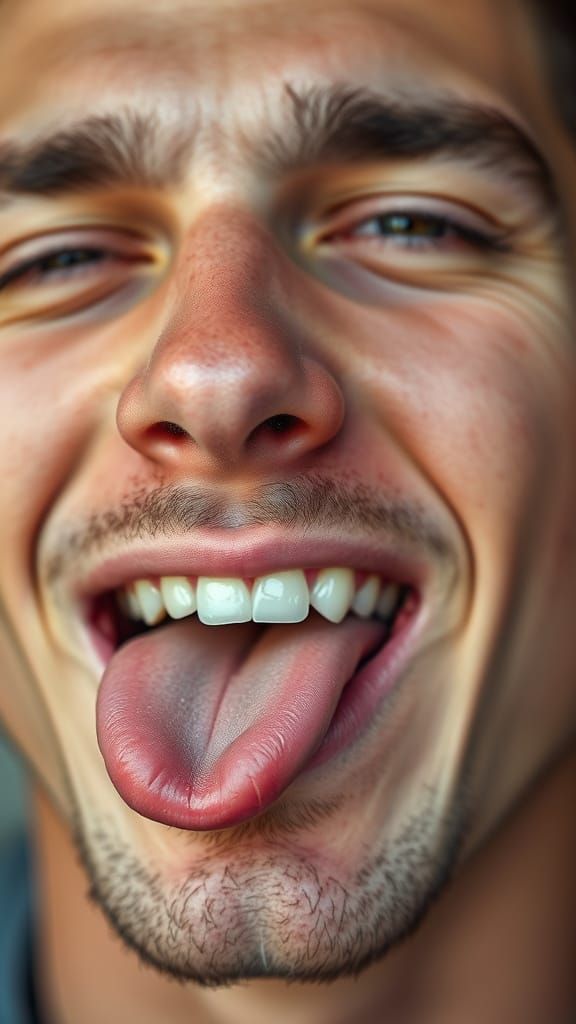 Flirty Wink From Handsome Man With Stubble