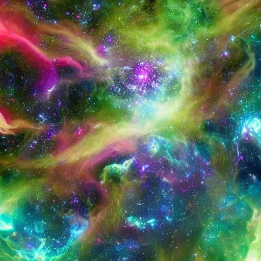 Spectral Dragon Soars Through Nebula in Vibrant Cosmic Lands...