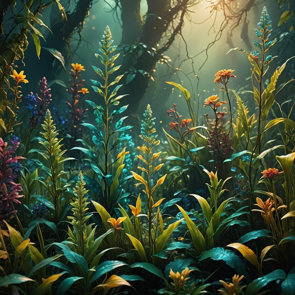 Thriving Ecosystem in Hyper-Realistic Digital Art