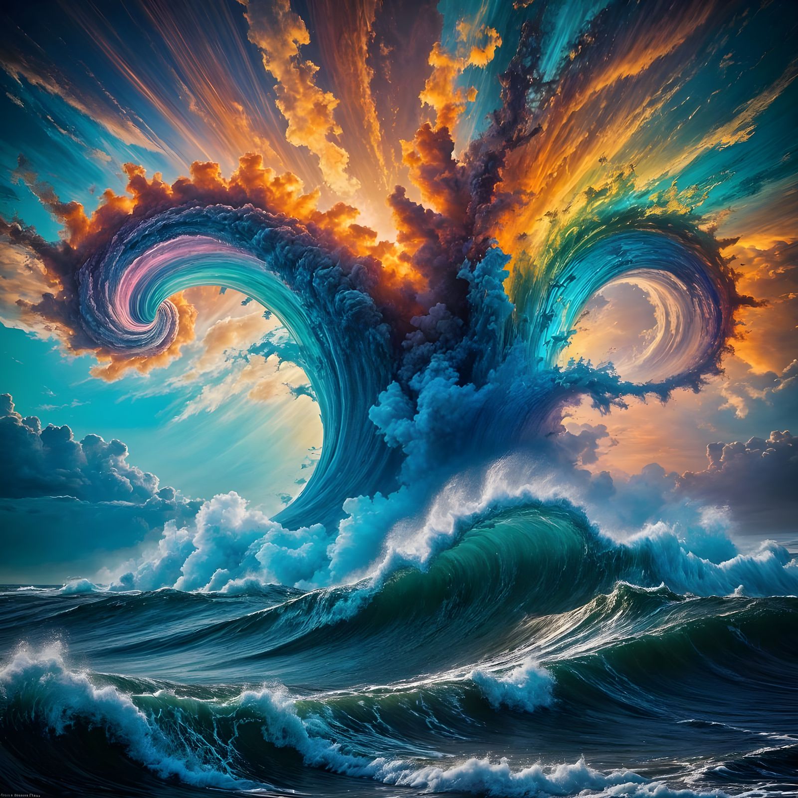 Vibrant Stormy Skies in Hyperealistic Digital Art