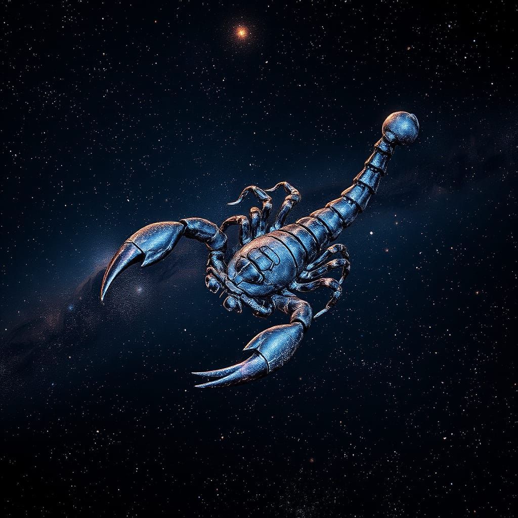 Hyperrealistic Scorpius Constellation in Vibrant Cosmic Colo...