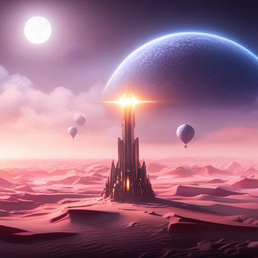 Epic Stargate Scene in 3D Game Cinematic Style