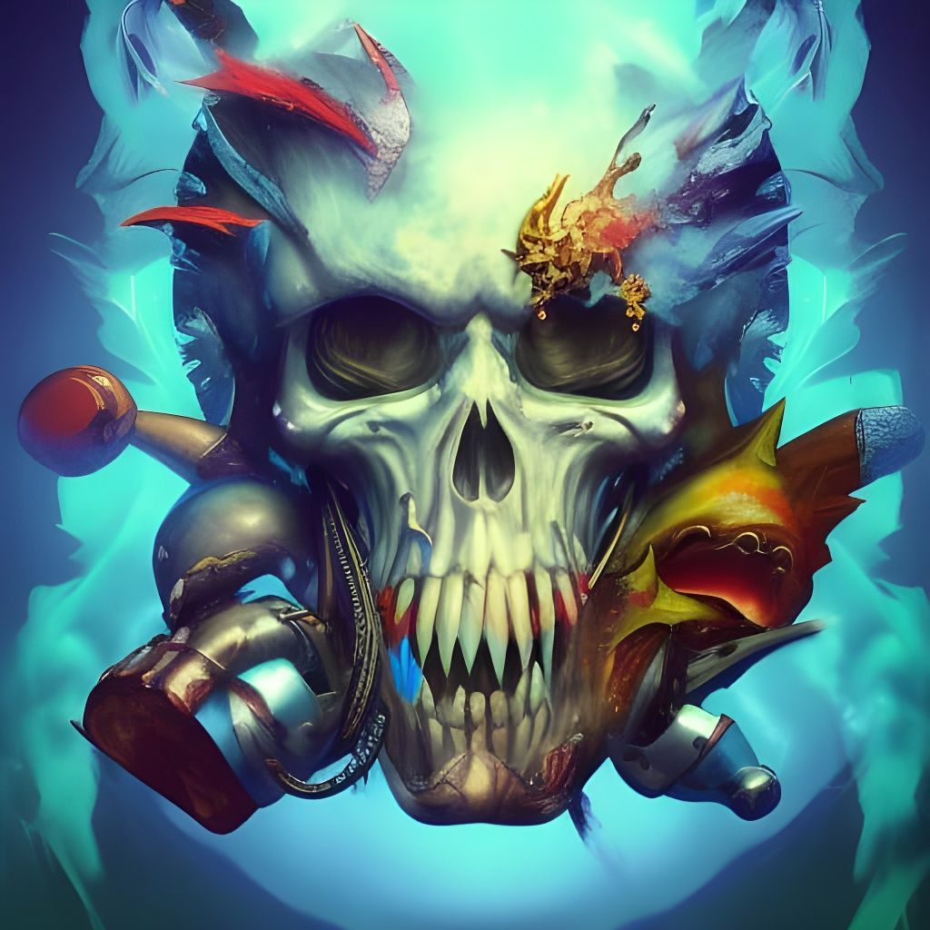 Menacing Space Pirates in Hyperrealistic Splash Art