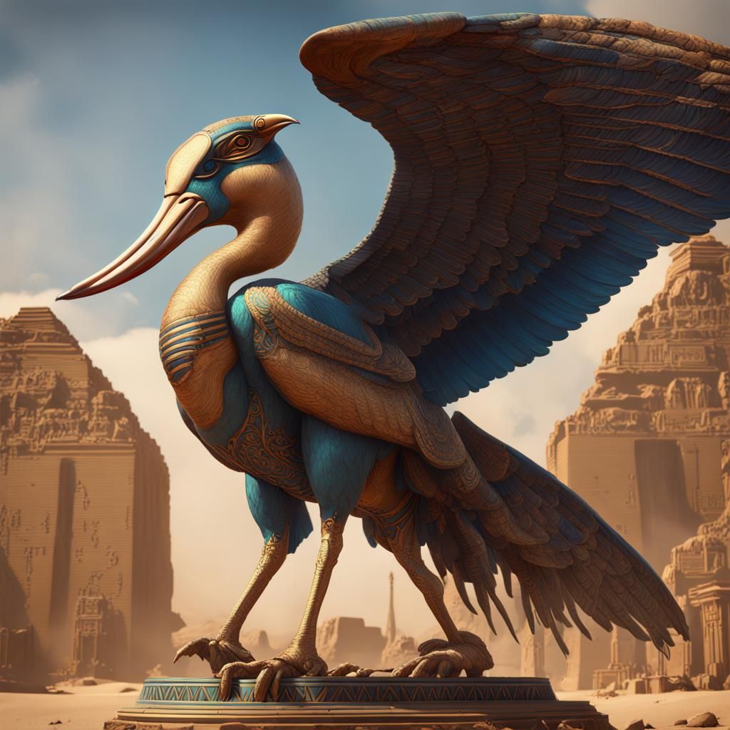 Egyptian God Toth Ibis Hybrid Fantasy Art