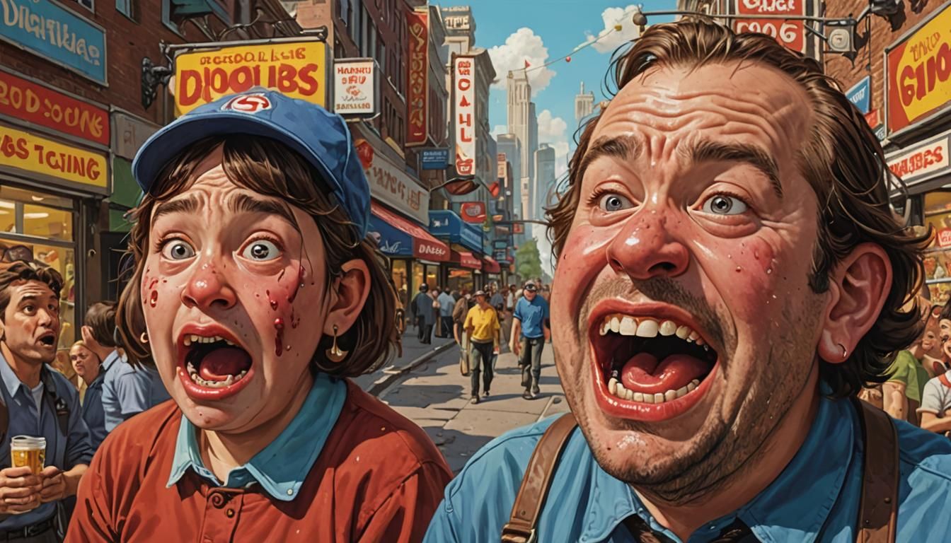 Visually Accurate Image of Drooling Slobs