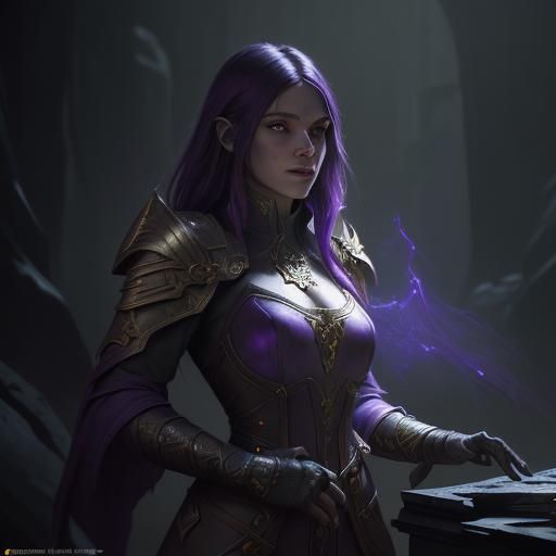 Dark Fantasy Female Character in Digital Art Style