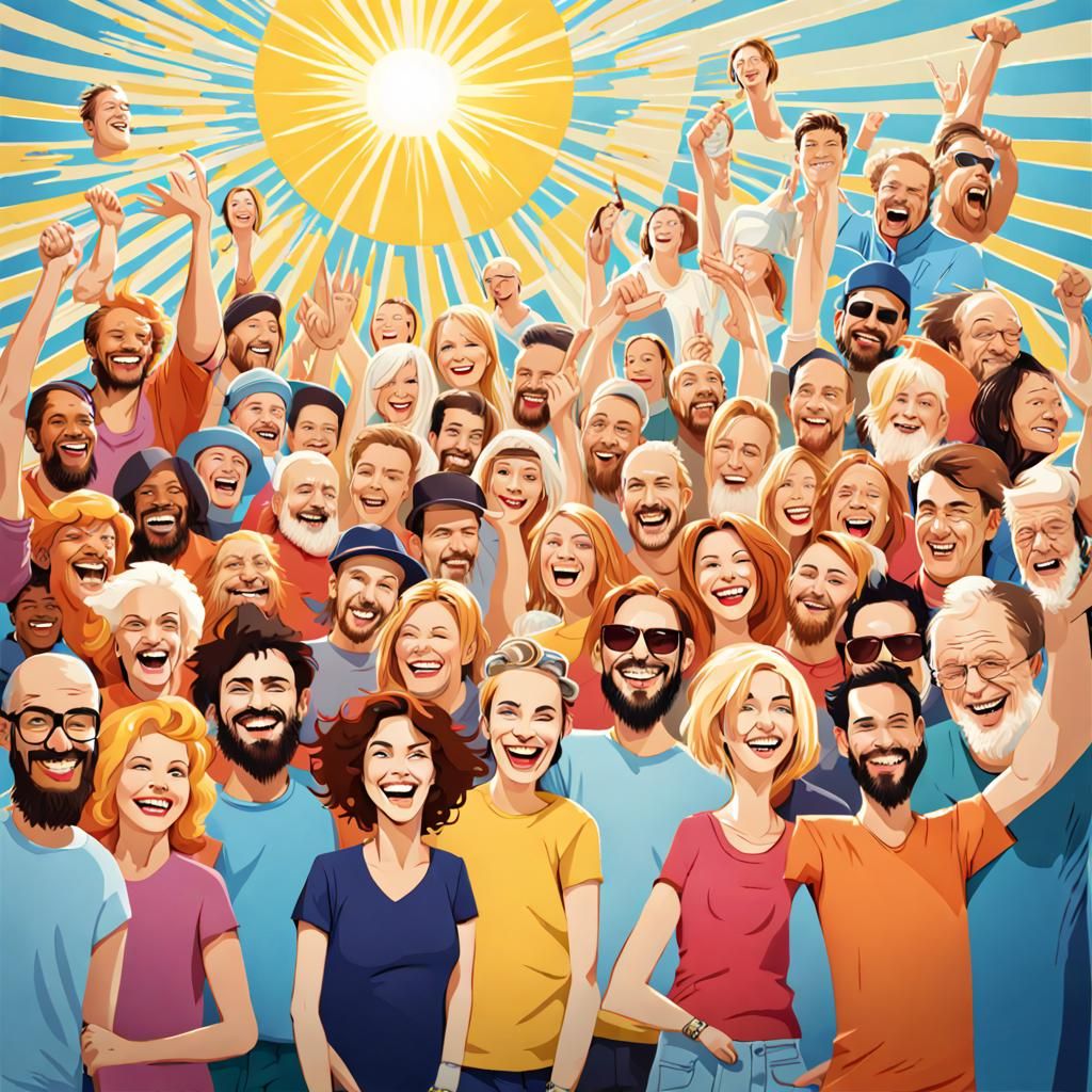 Shiny Happy People Generated by AI