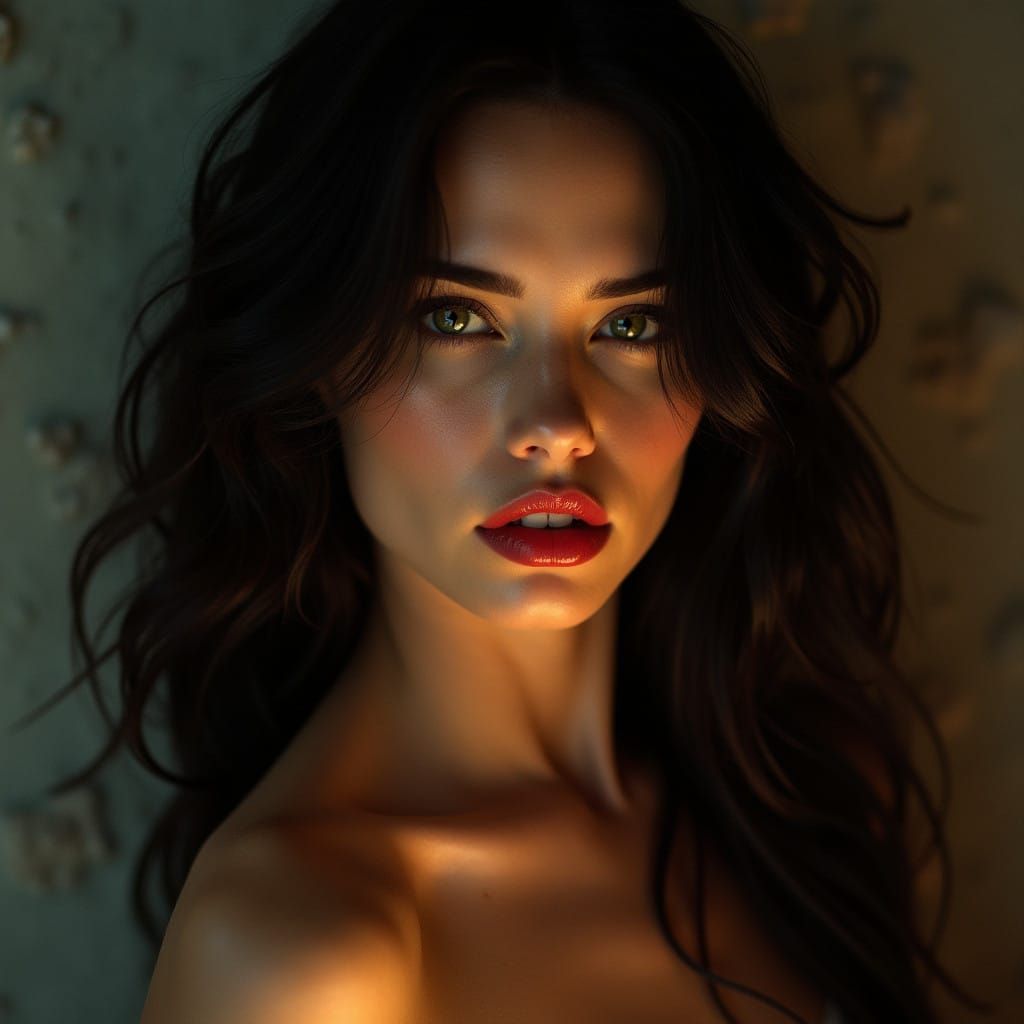 Caucasian Woman in Cinematic Portrait