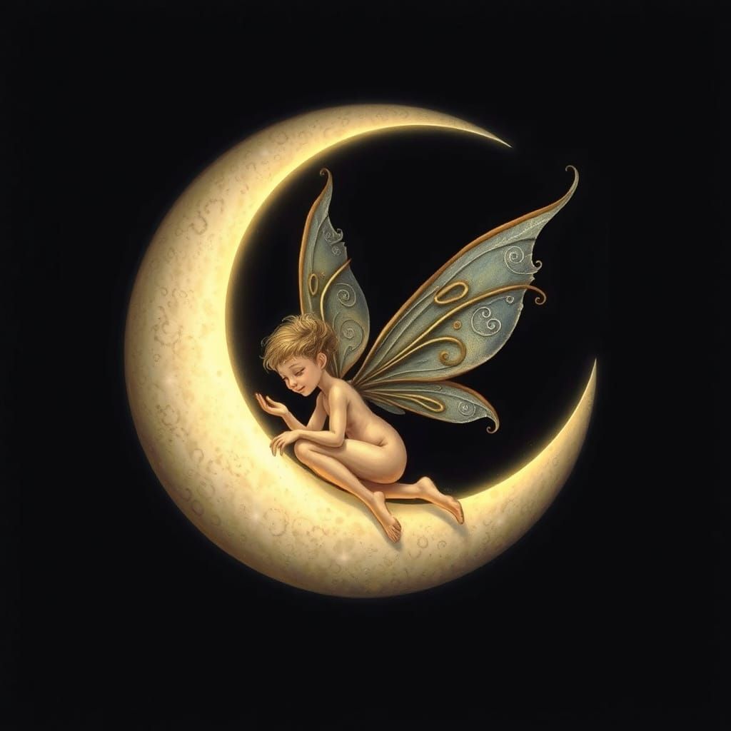 Moonlit Fairy in Whispers of Darkness