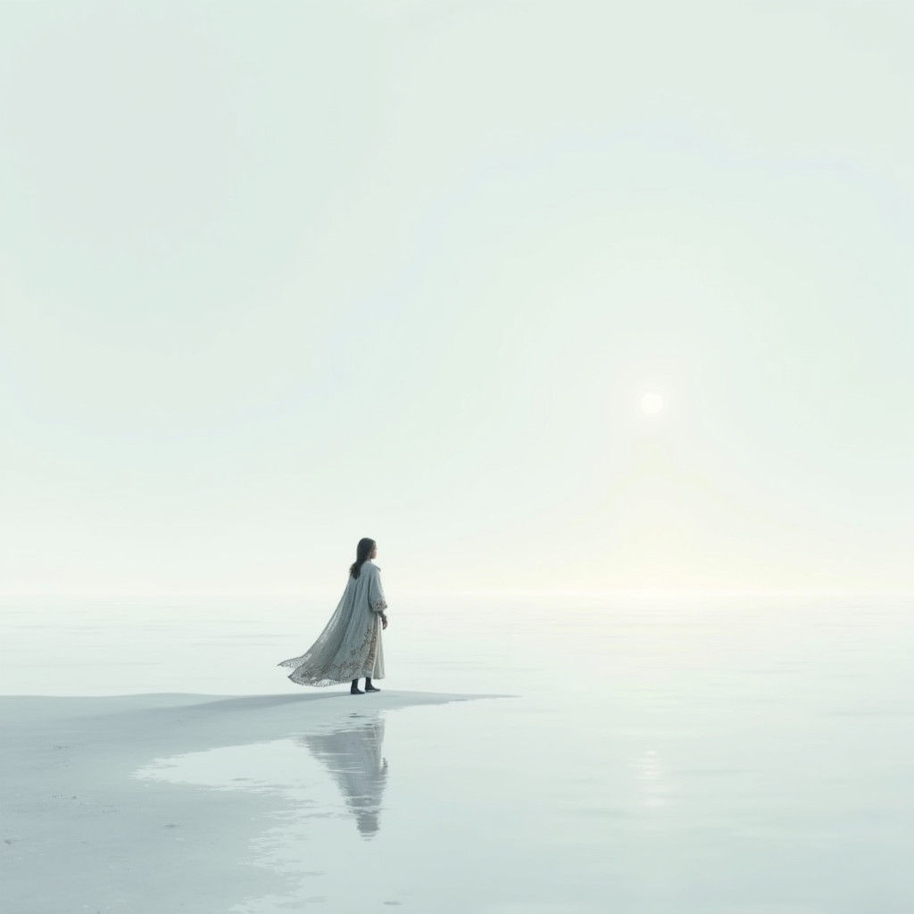 Mirror Horizon: A Contemplative Journey in Fantasy Art Style