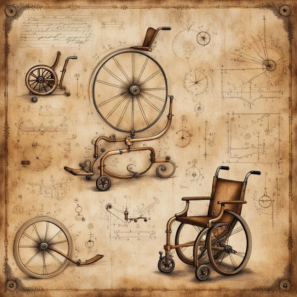 Magical Wheelchair Designs in Da Vinci Style