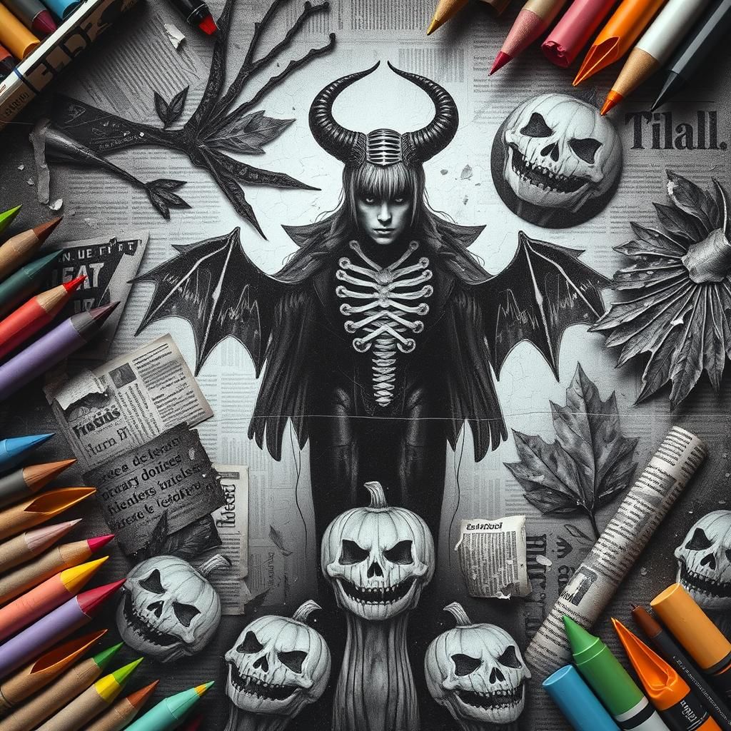 Dada-Inspired Figure Emerges from Autumn Collage