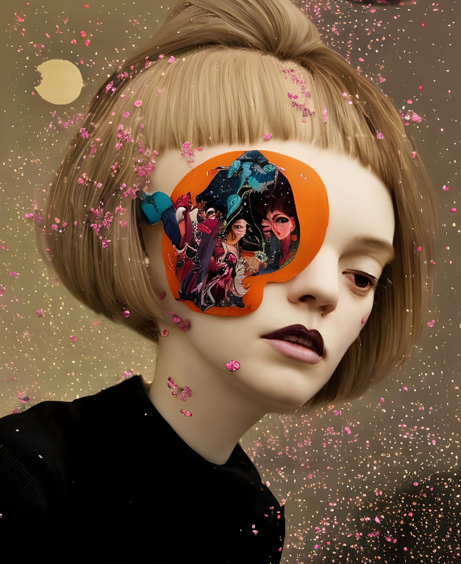 Elegant Fashion Portraits with Magical Particle Effects