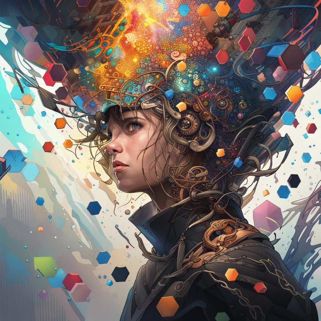 The hexagon time machine girl