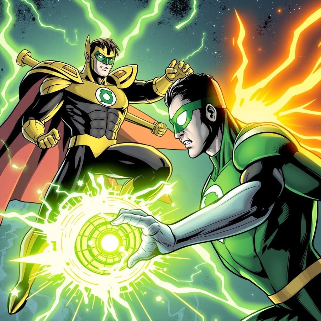 Epic DC Comics Battle: Green Lantern vs Sinestro in a Flash ...