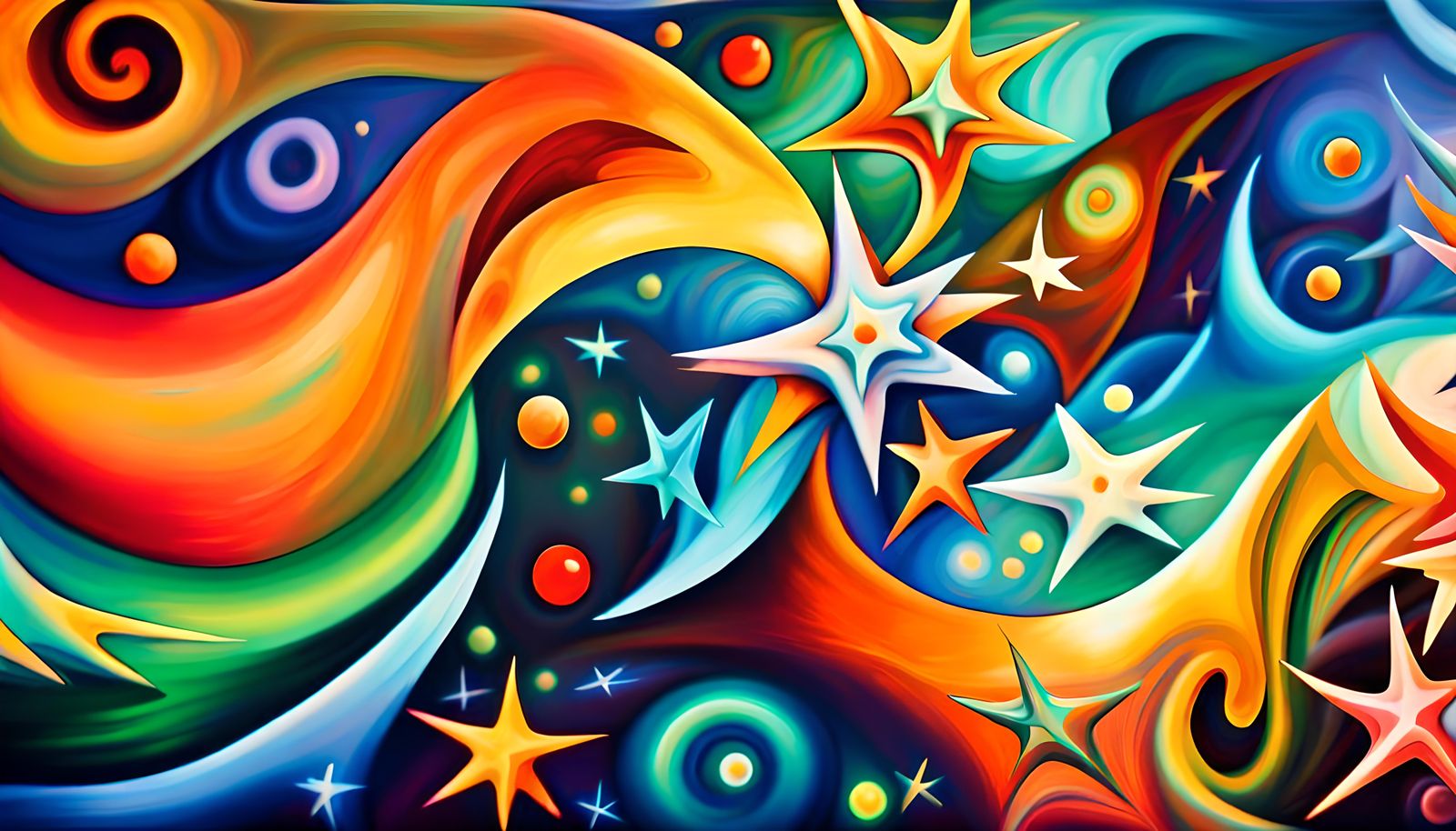 Iridescent Star Cluster Formation in Impasto Style