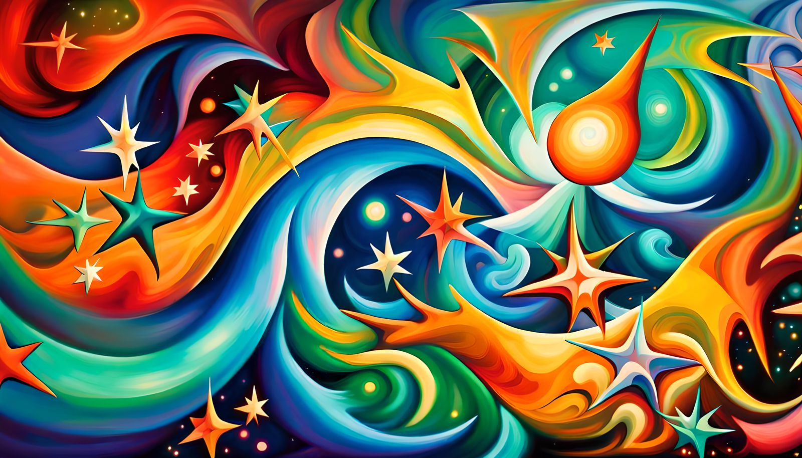 Iridescent Stars in Electromagnetic Plasma Maelstrom as Impa...