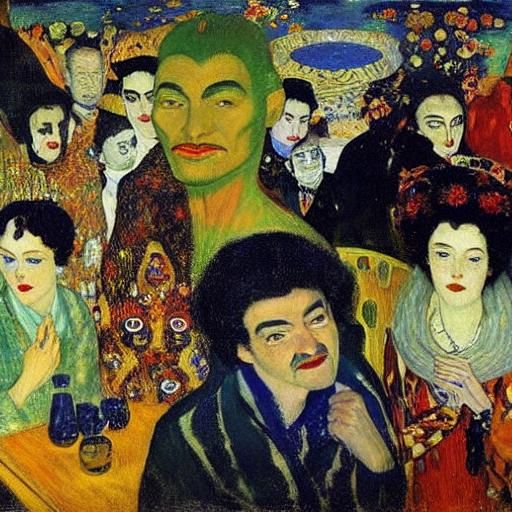 Elegant Vampires in Art Nouveau Style