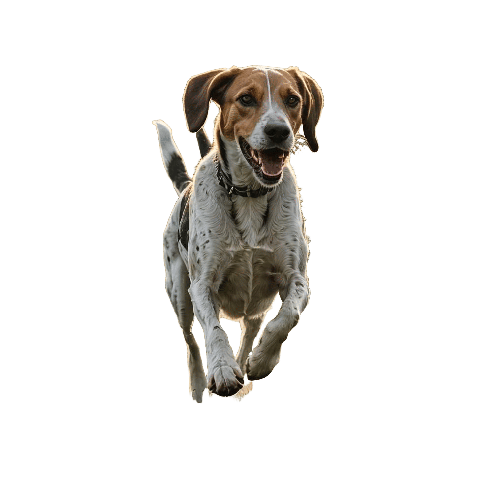 Hyperrealistic American Foxhound Portrait in Field