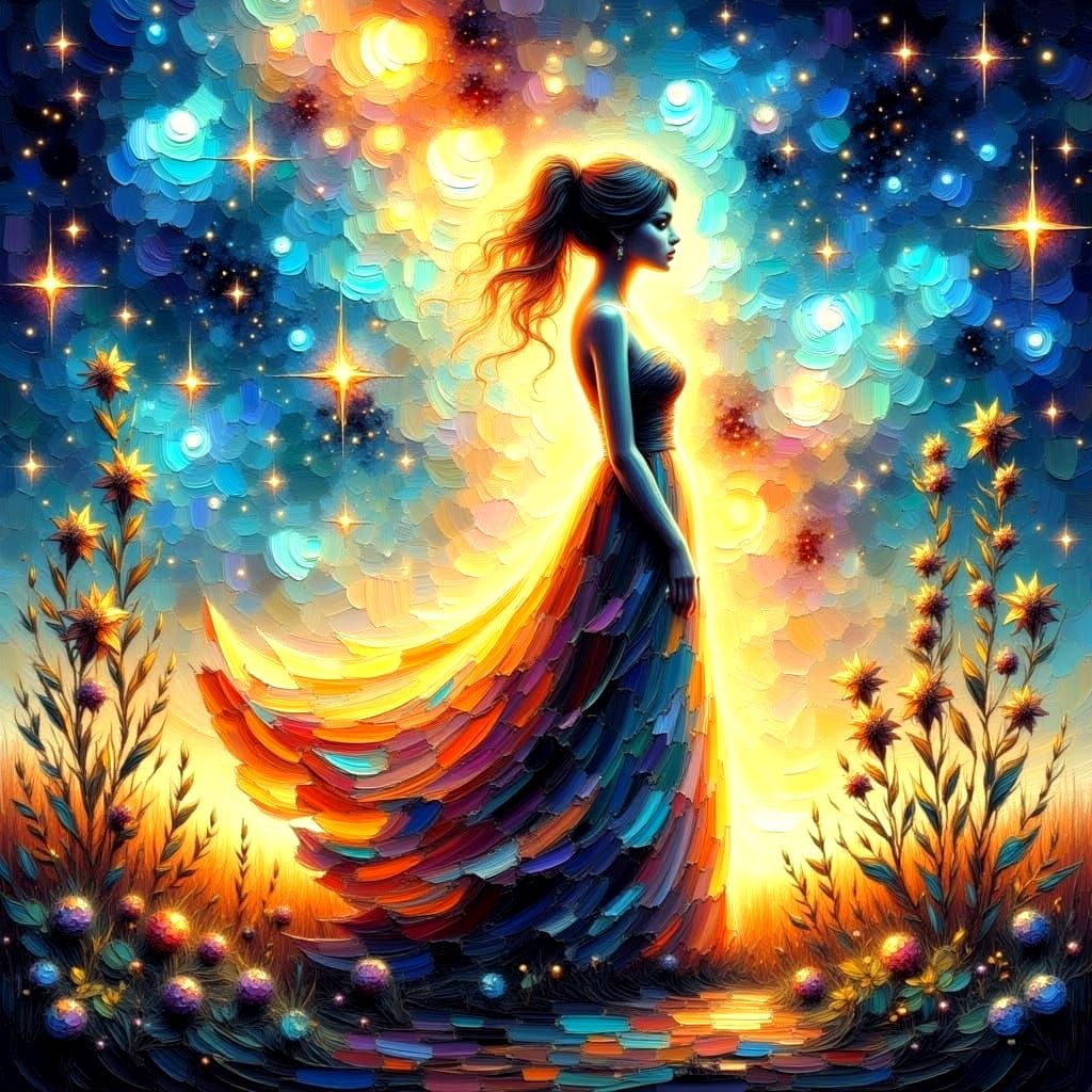 Surreal Dreamscape in Vibrant Impasto Style