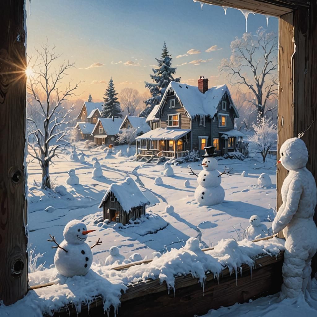 Winter Wonderland in Frosty Serenity