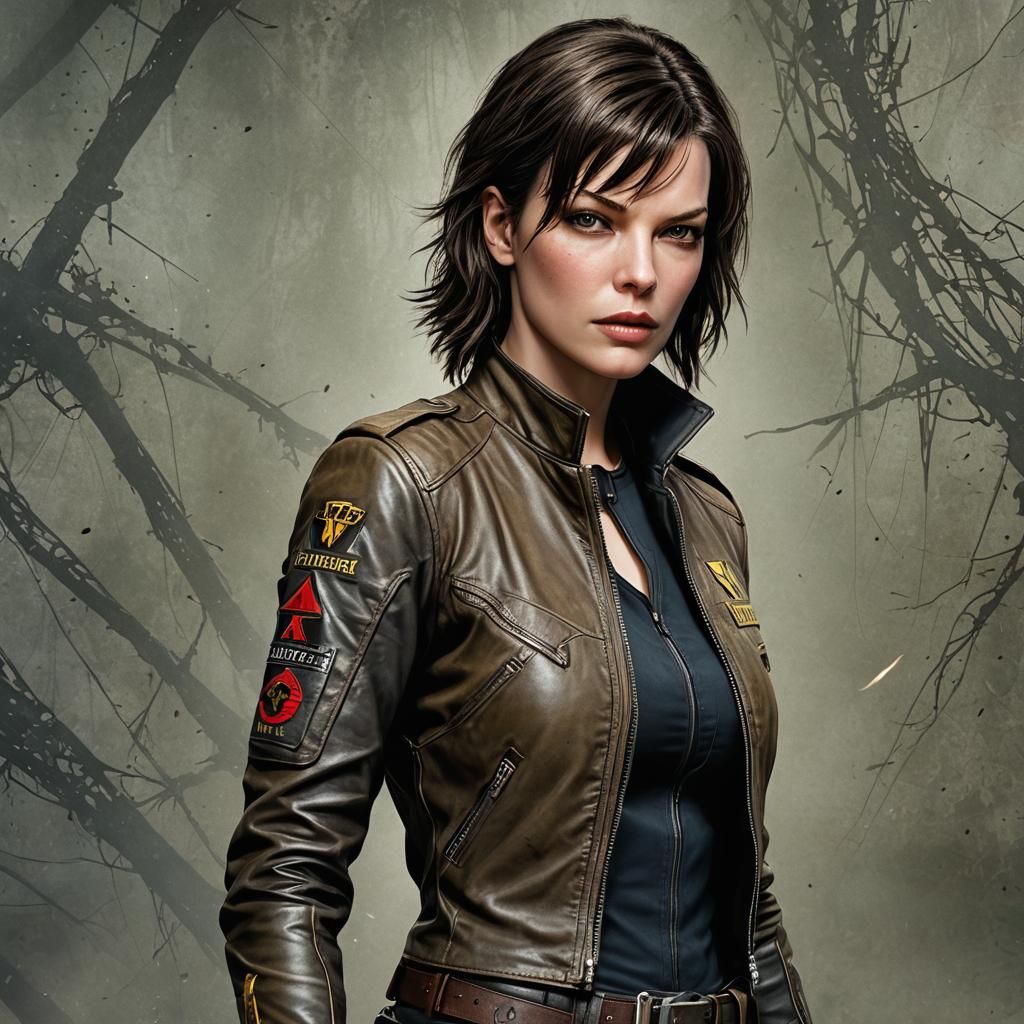 Milla Jovovich as Alice: Photorealistic 4K Digital Portrait