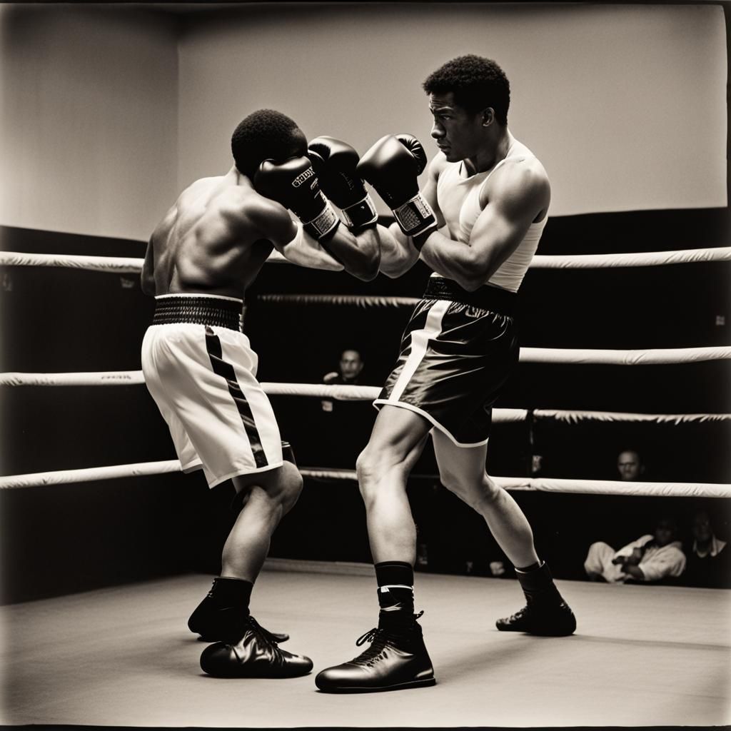 Boxer Delivering Punch in Close-up Shot