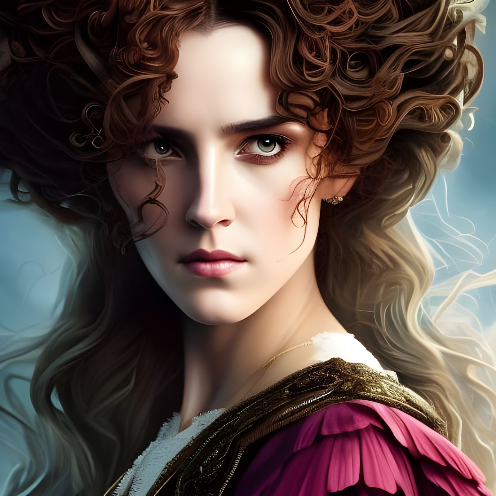Rococo Hermione Granger Portrait in Dark Colors