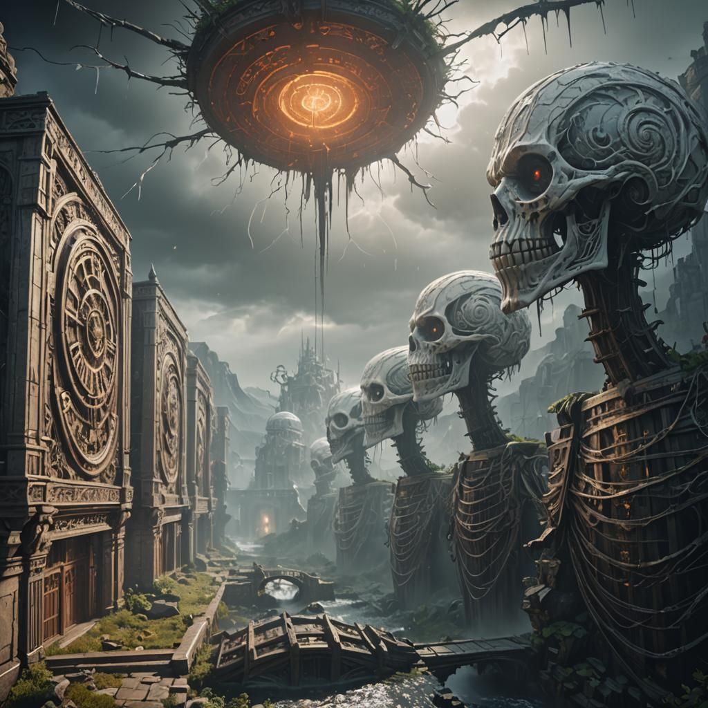 Eerie White Lighting in Detailed Matte Painting