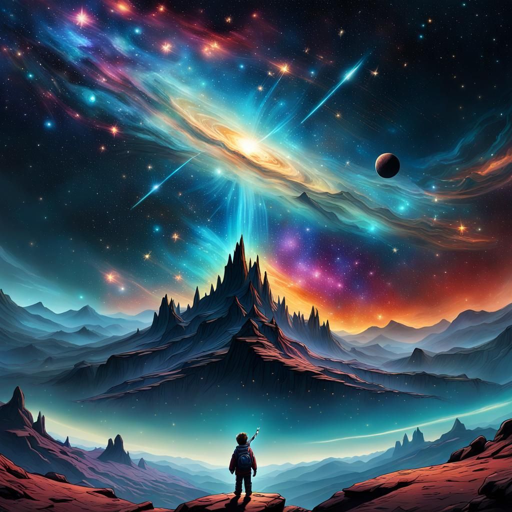 Cosmic Wonder: A Toddler Among the Stars