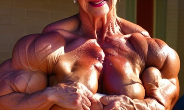 Muscular Bodybuilder Grandma With Ripped Physique