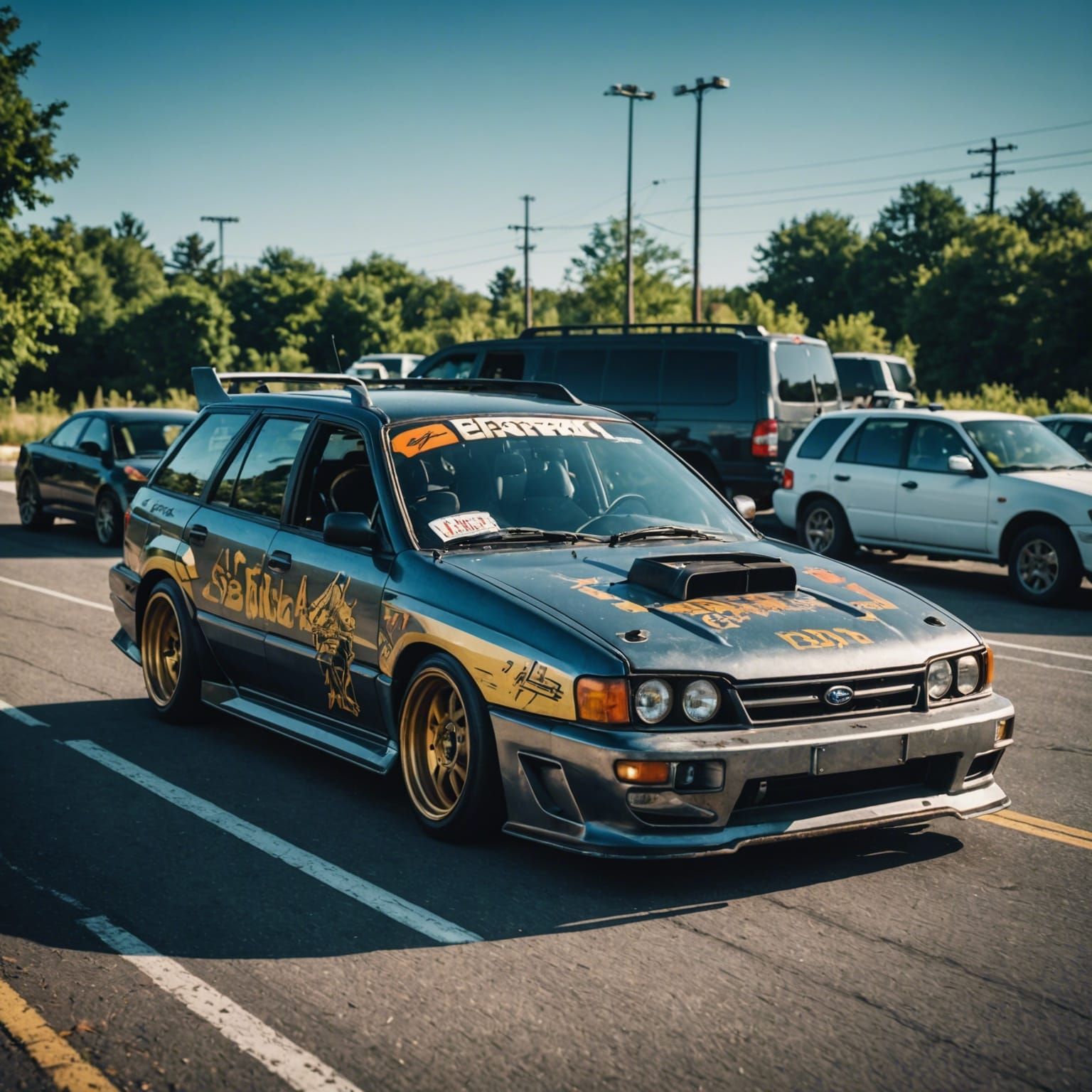 Mecha-Inspired Rat Rod Subaru Impreza Wagon
