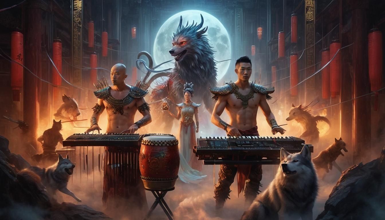 Aggrotech Concert with Qilin in Mystical Setting