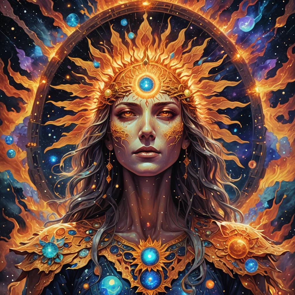 Holographic Cosmic Illustration of Grief and Peace