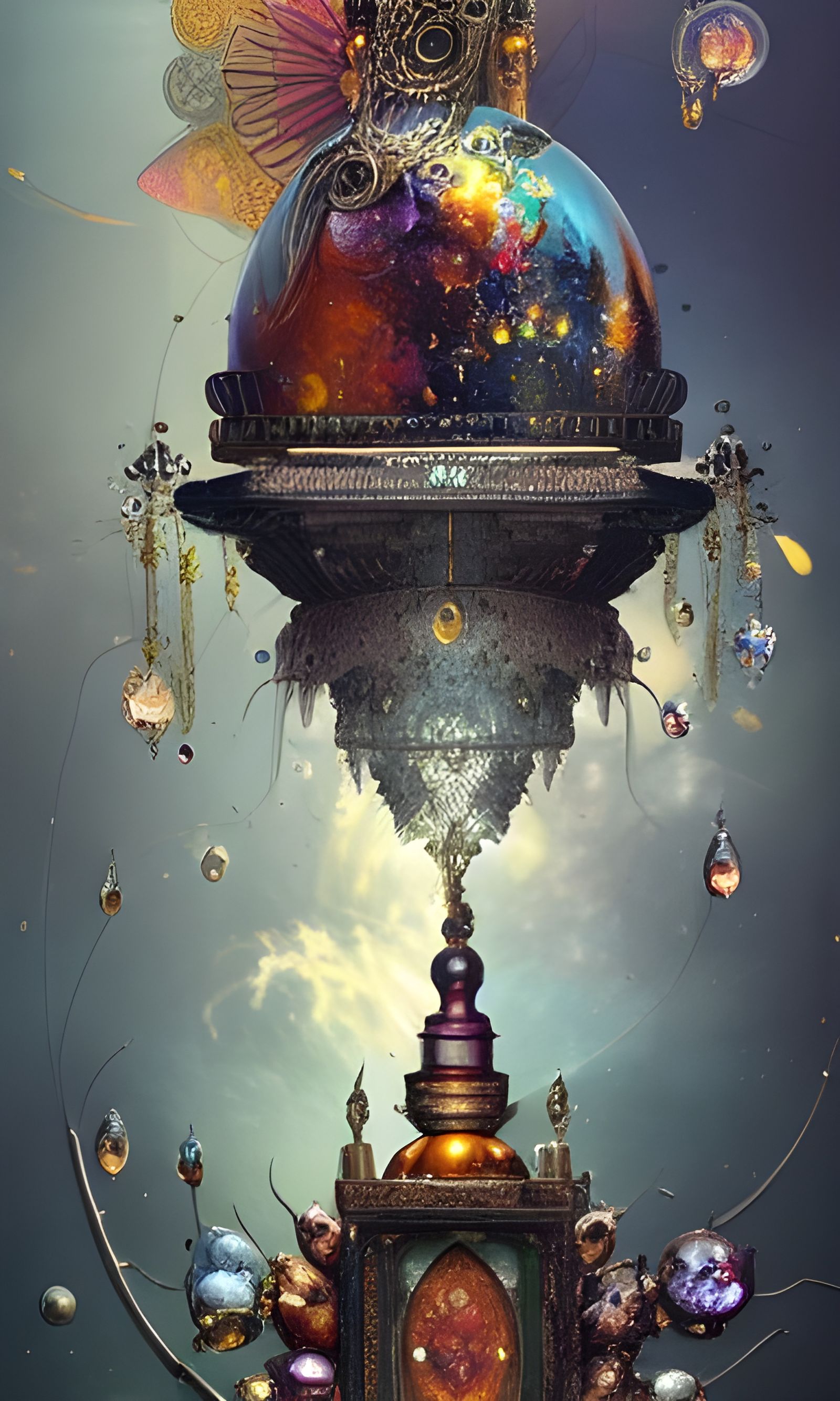 Sparkling Fantasy Perfume Bottles in Sunlight