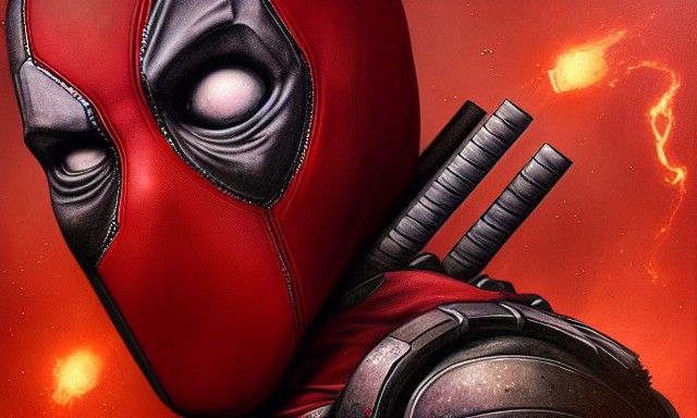Hyperdetailed Portrait of Deadpool in Gruesome Slaughter
