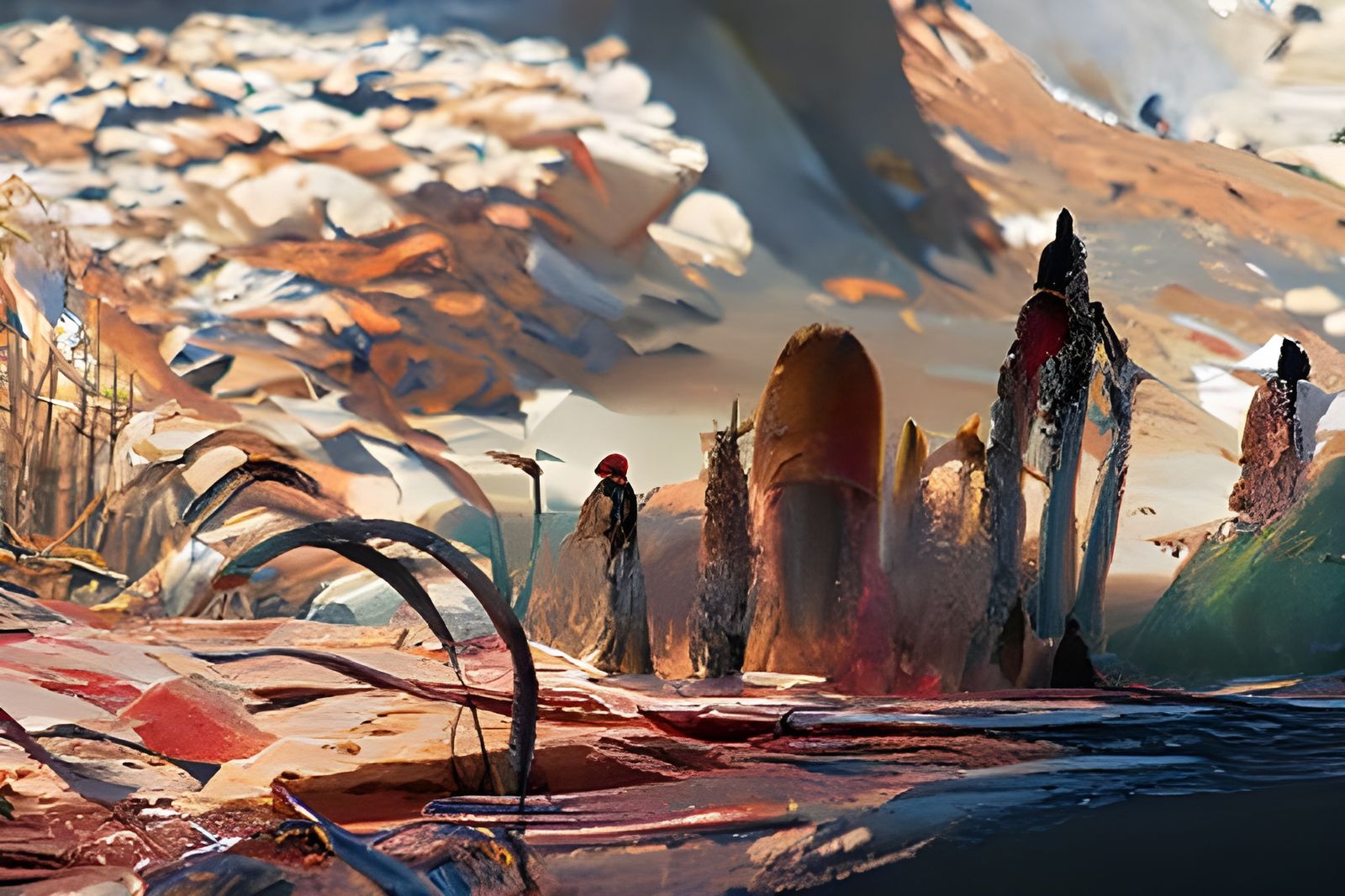 Vast Wheat Field Landscape in Romanticism Style