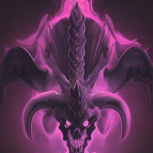 Unicorn Skeleton Logo Burning in Biofluorescent Flames