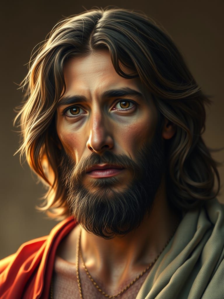 Realistic Portrait of Jesus Christ with Israeli Heritage