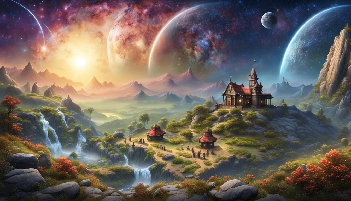 Epic Starfall Panorama: A Cinematic Masterpiece