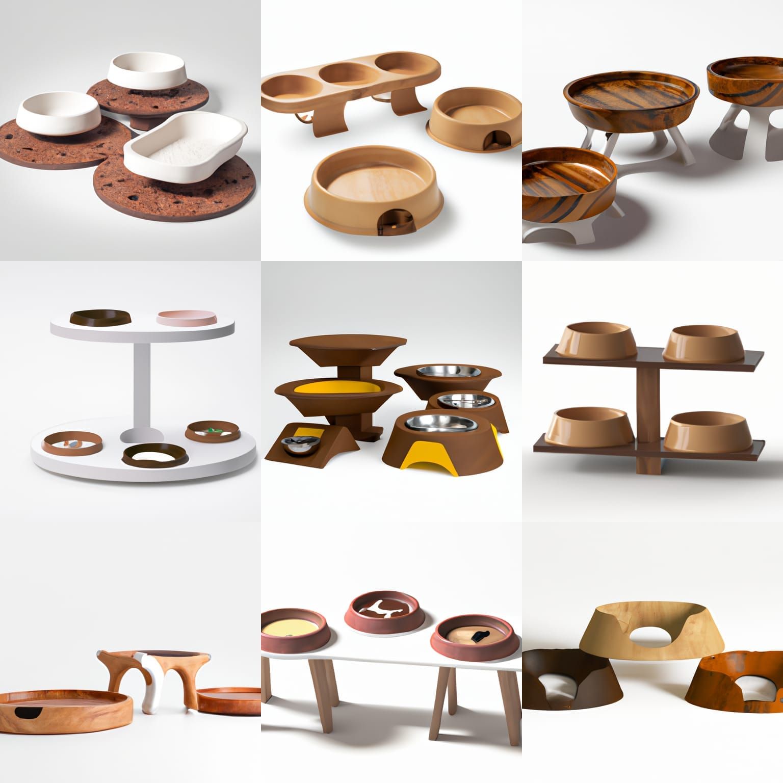 Modern Plywood Dog Bowl Stand: Industrial Design