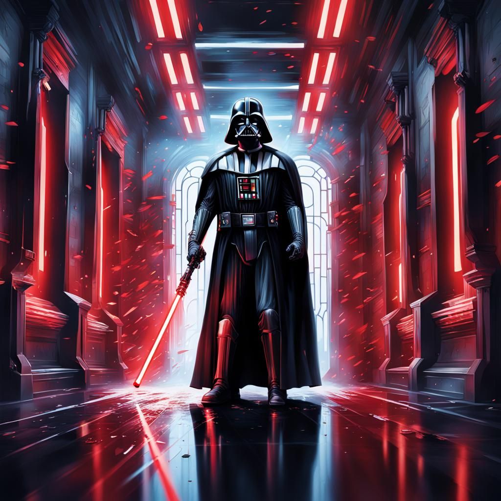 Darth Vader with Lightsaber Concept Art