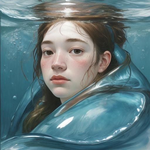 Underwater Manatee with Human Features