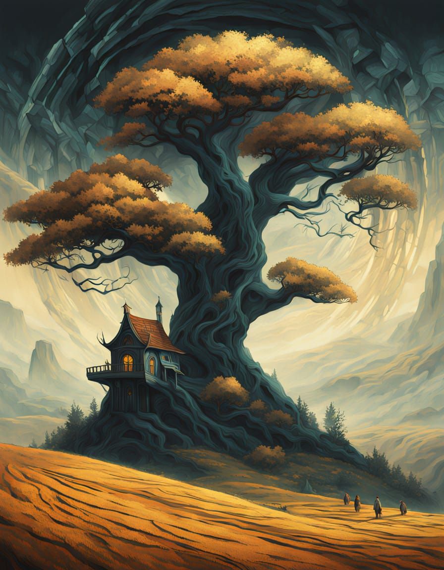 Surreal Landscapes in Thick Impasto Paint