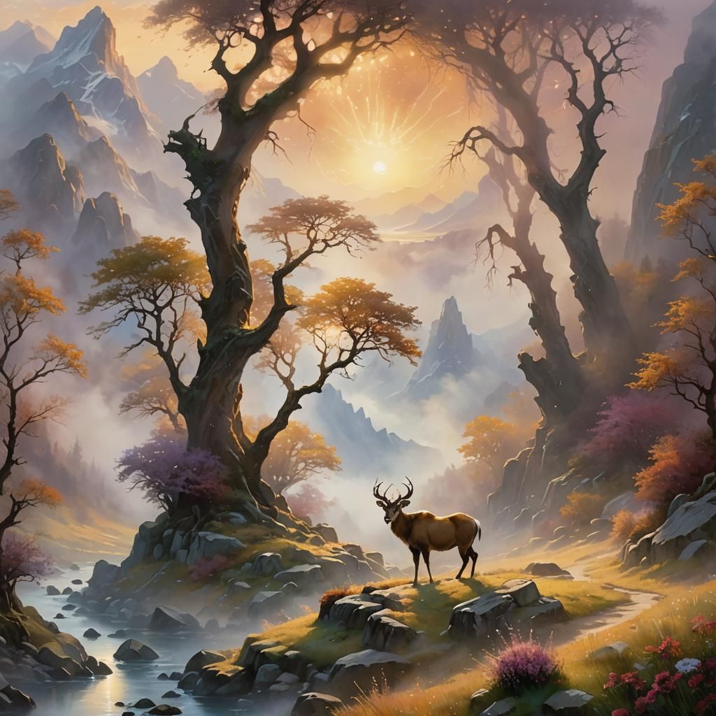 Misty Portal Reveals Central Asian Wilderness