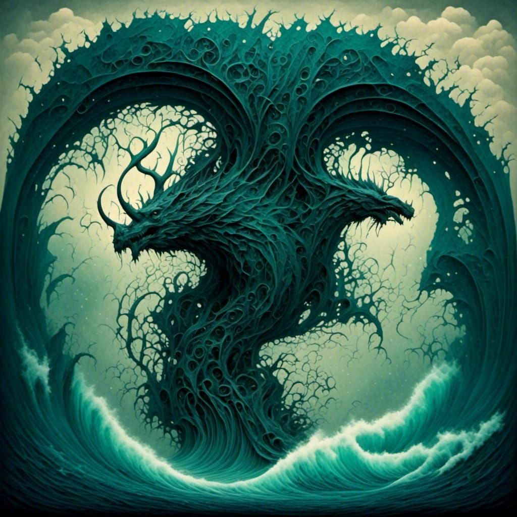 Abstract Fractal Art with Zentangle and 3D Shading